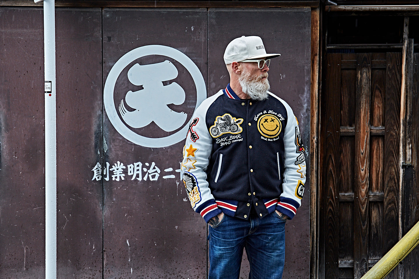 Black Bear Brand ART Edition - Chain Stitched... Stadium Jacket
