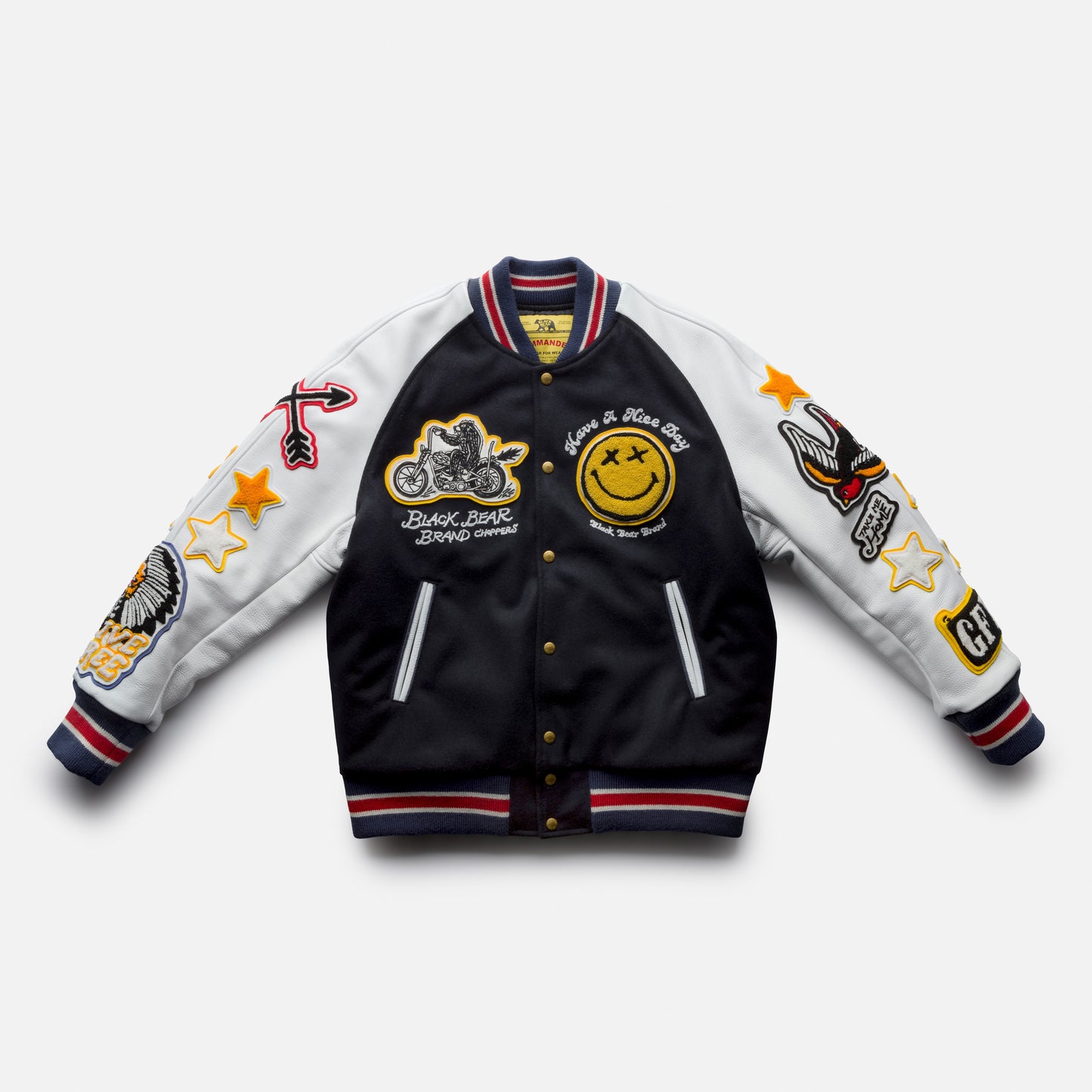 Black Bear Brand ART Edition - Chain Stitched... Stadium Jacket