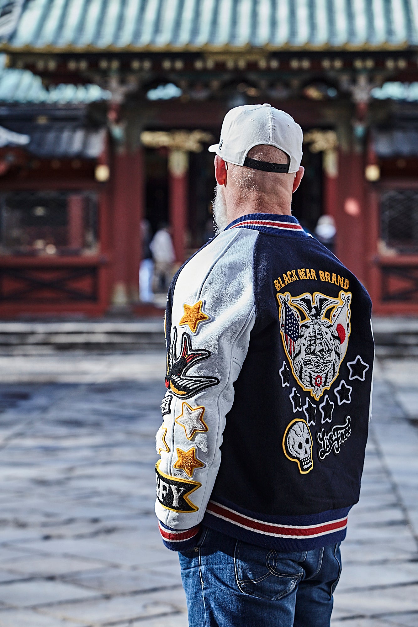 Black Bear Brand ART Edition - Chain Stitched... Stadium Jacket