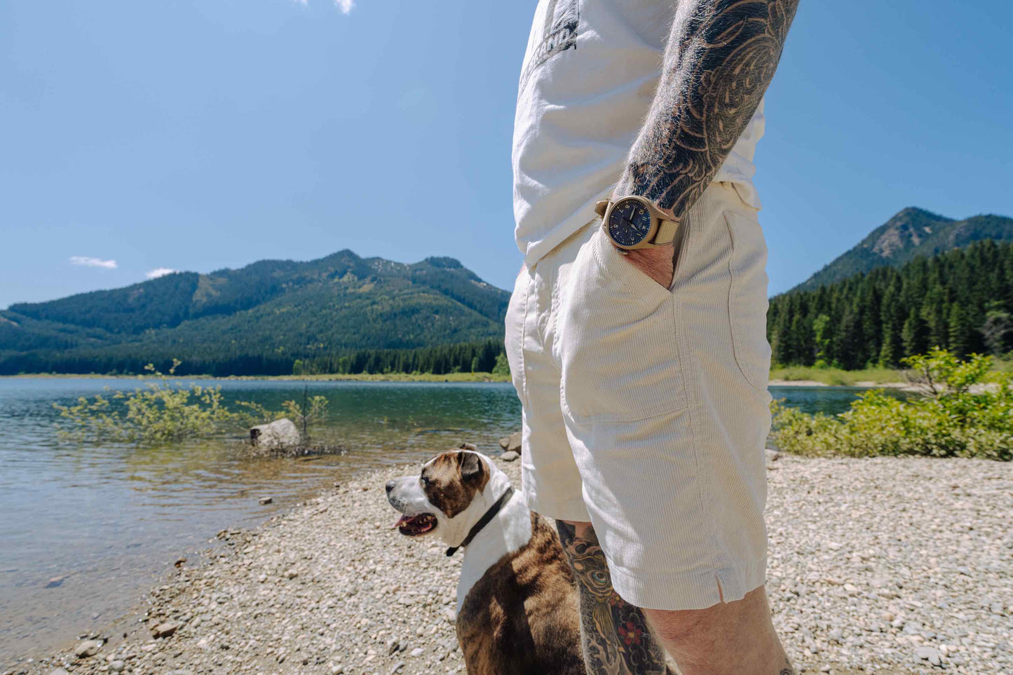 the Black Bear Brand コーデュロイショーツ Washed IVORY