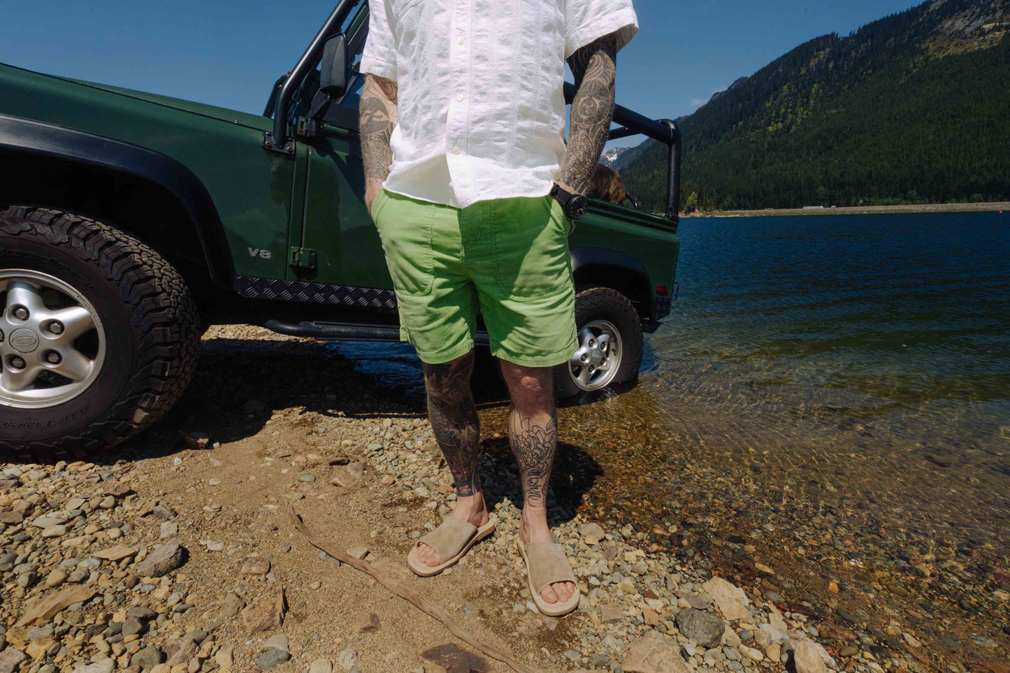 Black Bear Brand - スエード アイボリー サンダル