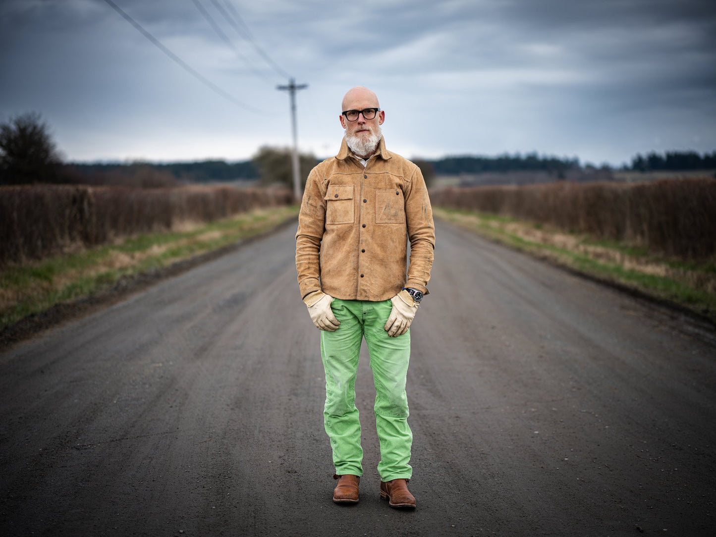 the Black Bear Brand Wフロントコーデュロイ OLD MONEY Green パンツ