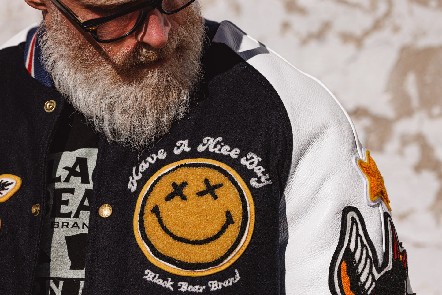 Black Bear Brand ART Edition - Chain Stitched... Stadium Jacket