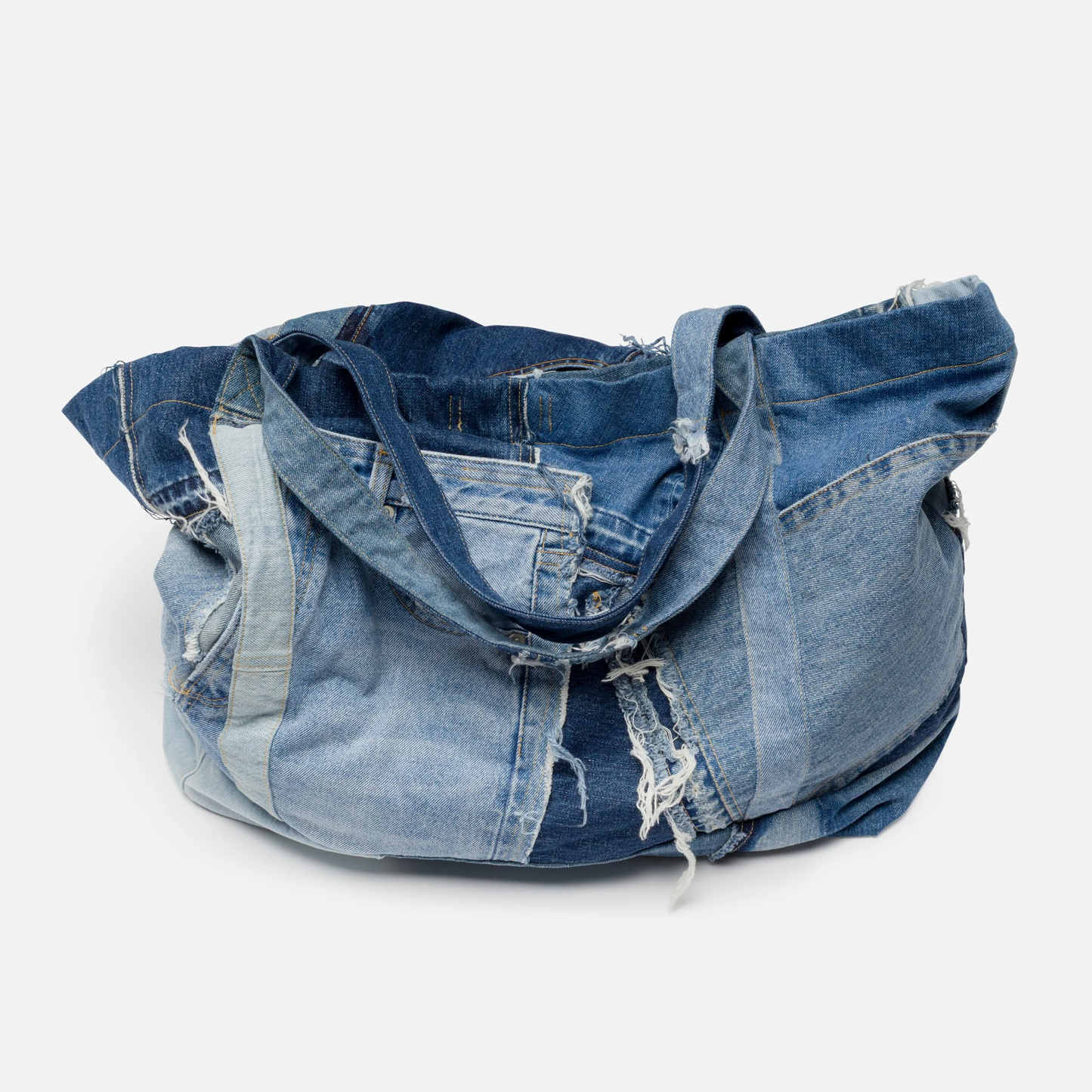 Hand Made VINTAGE DENIM Patch/Work Tote