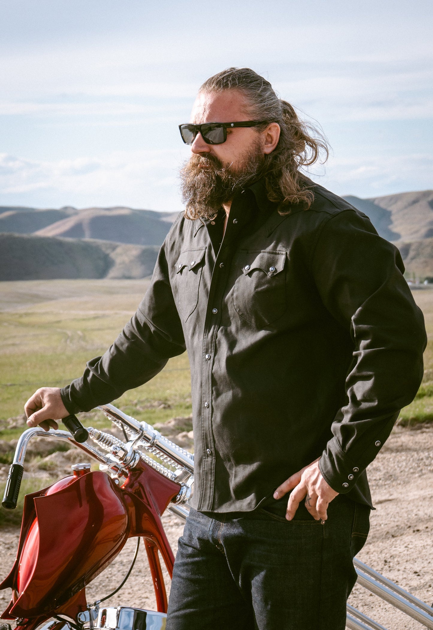 Black Bear Brand - BLACK... Western P-Snap Shirt