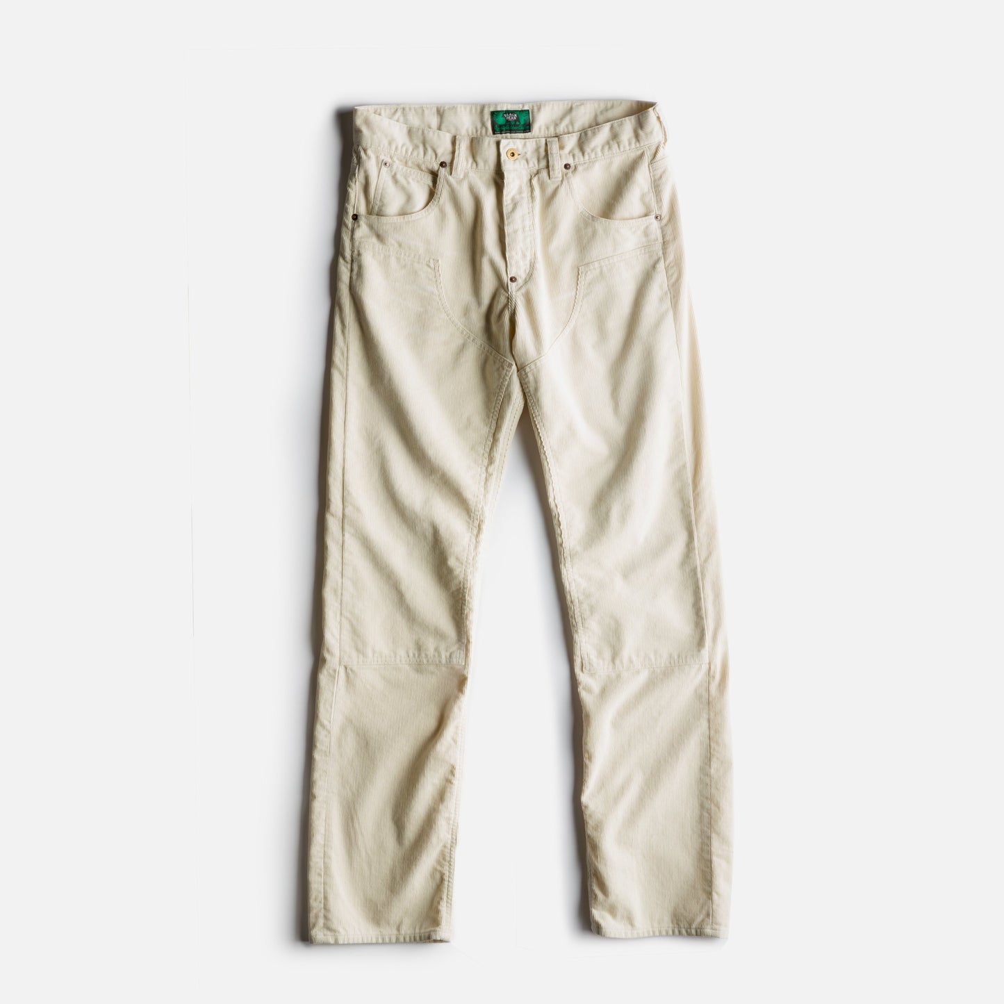 Black Bear Brand Wフロント アイボリー洗い加工 コーデュロイパンツ