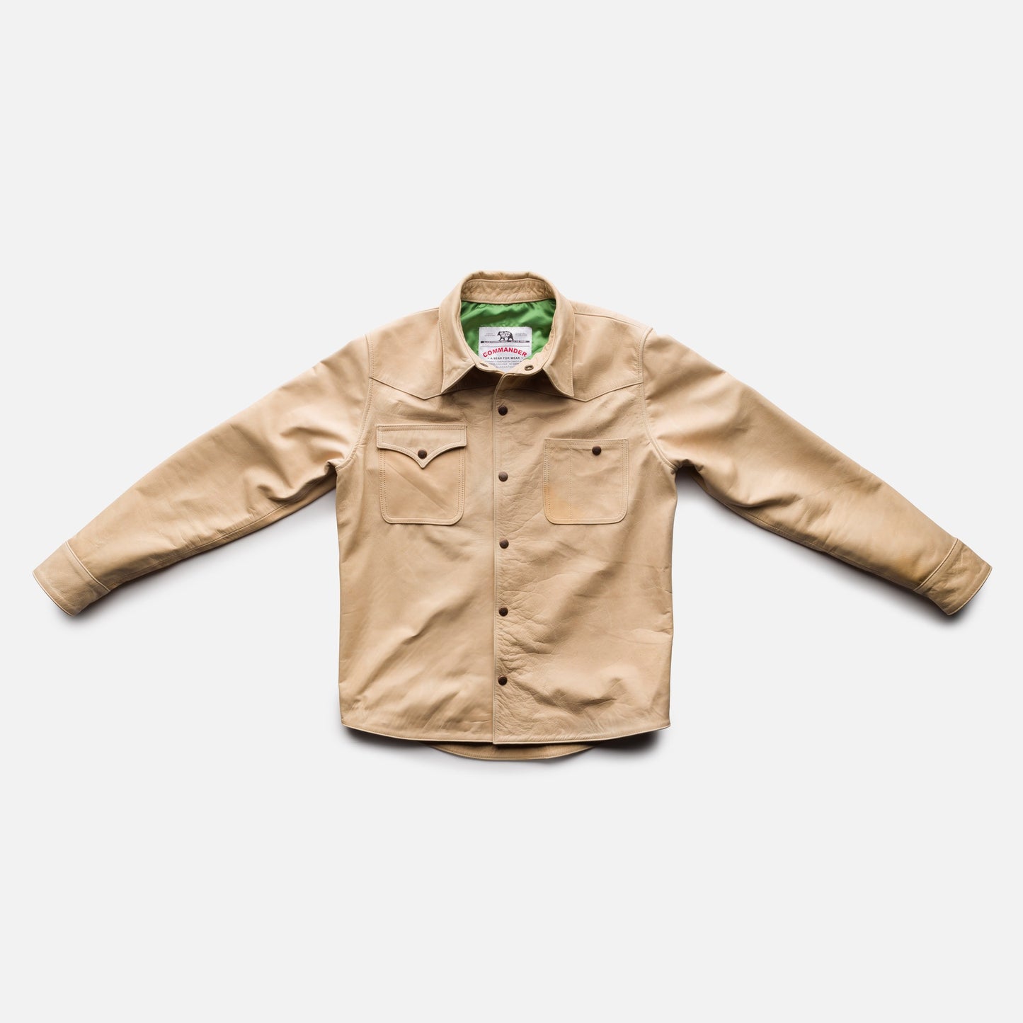 Black Bear Brand - アイボリー ウエスタン ホーウィン ホースハイド ジャケット