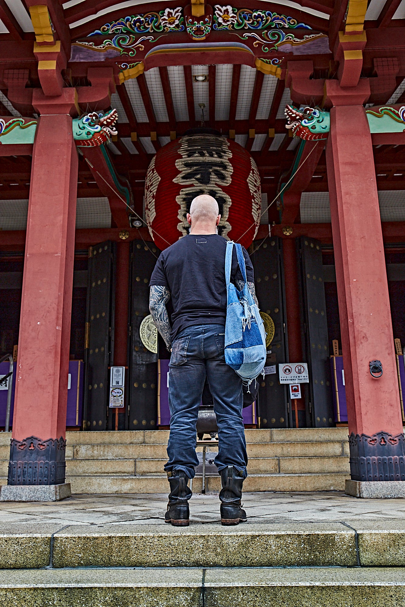 Hand Made VINTAGE DENIM Patch/Work Tote