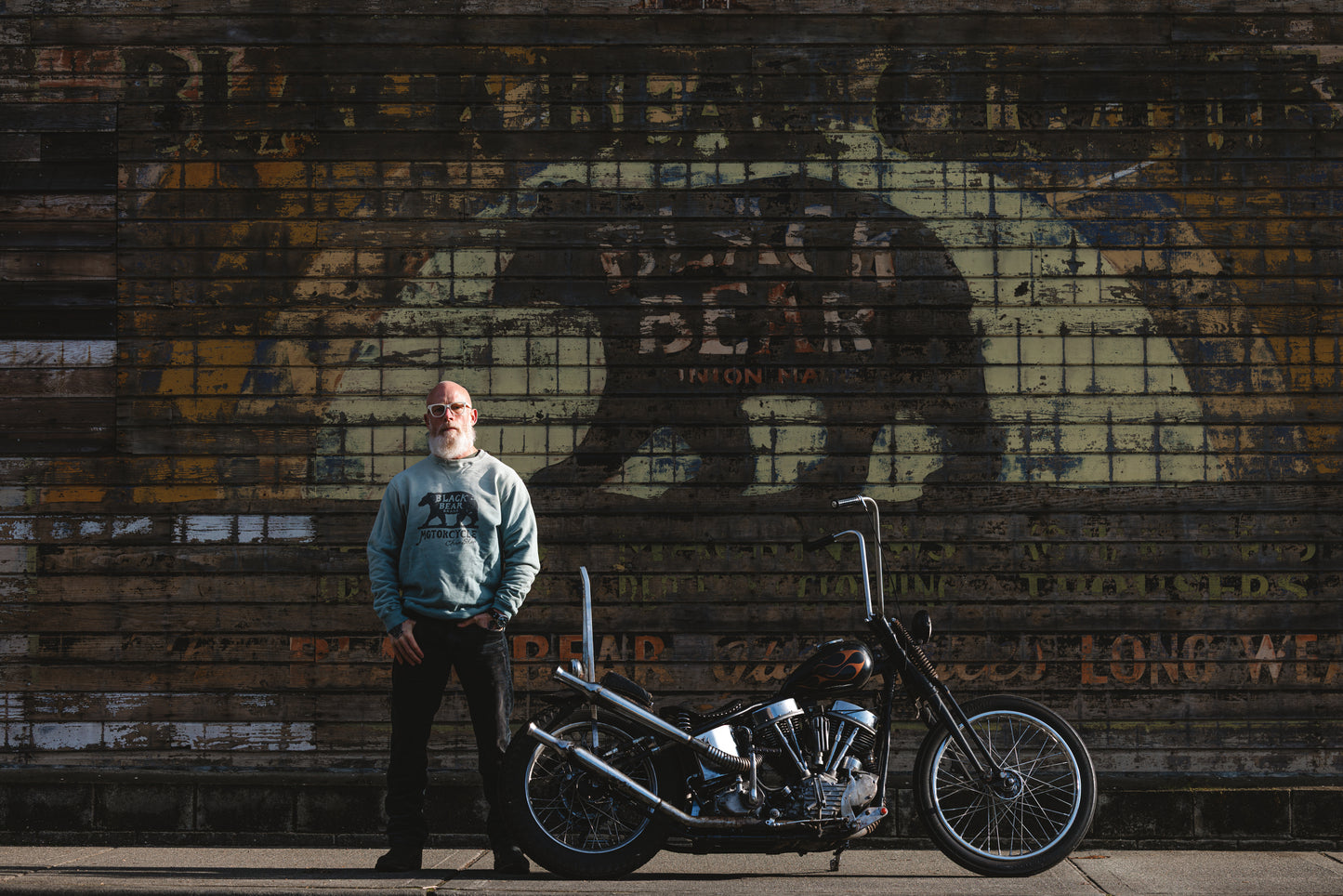 Black Bear Brand - FOREST GREEN CHOP SHOP Vintage Dyed French Terry Crew