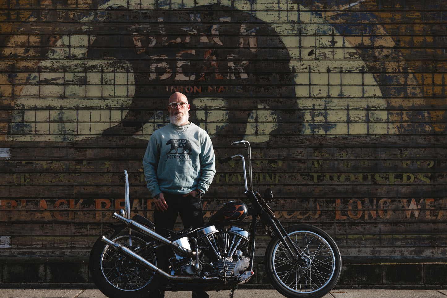 Black Bear Brand - FOREST GREEN CHOP SHOP Vintage Dyed French Terry Crew