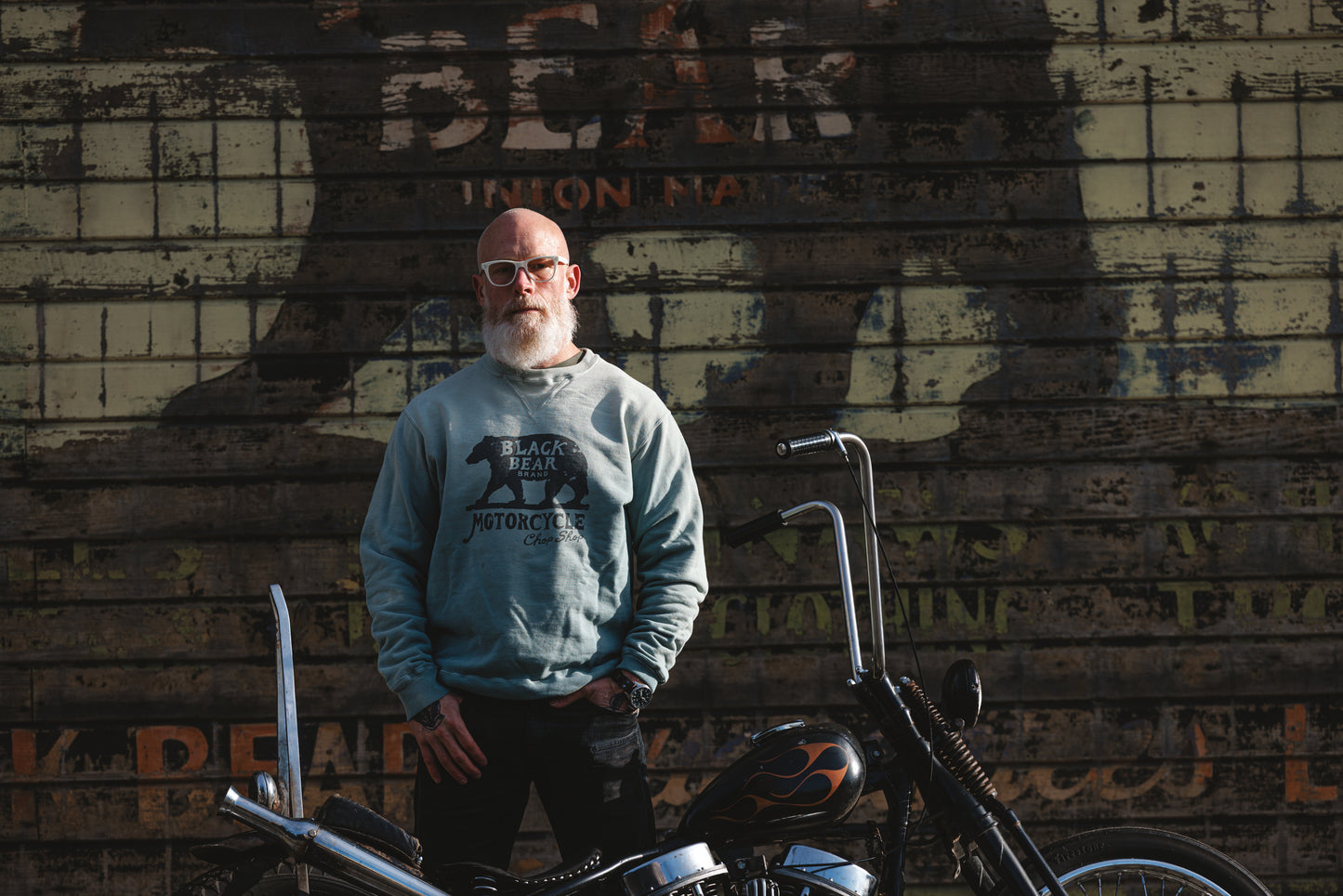 Black Bear Brand - FOREST GREEN CHOP SHOP Vintage Dyed French Terry Crew