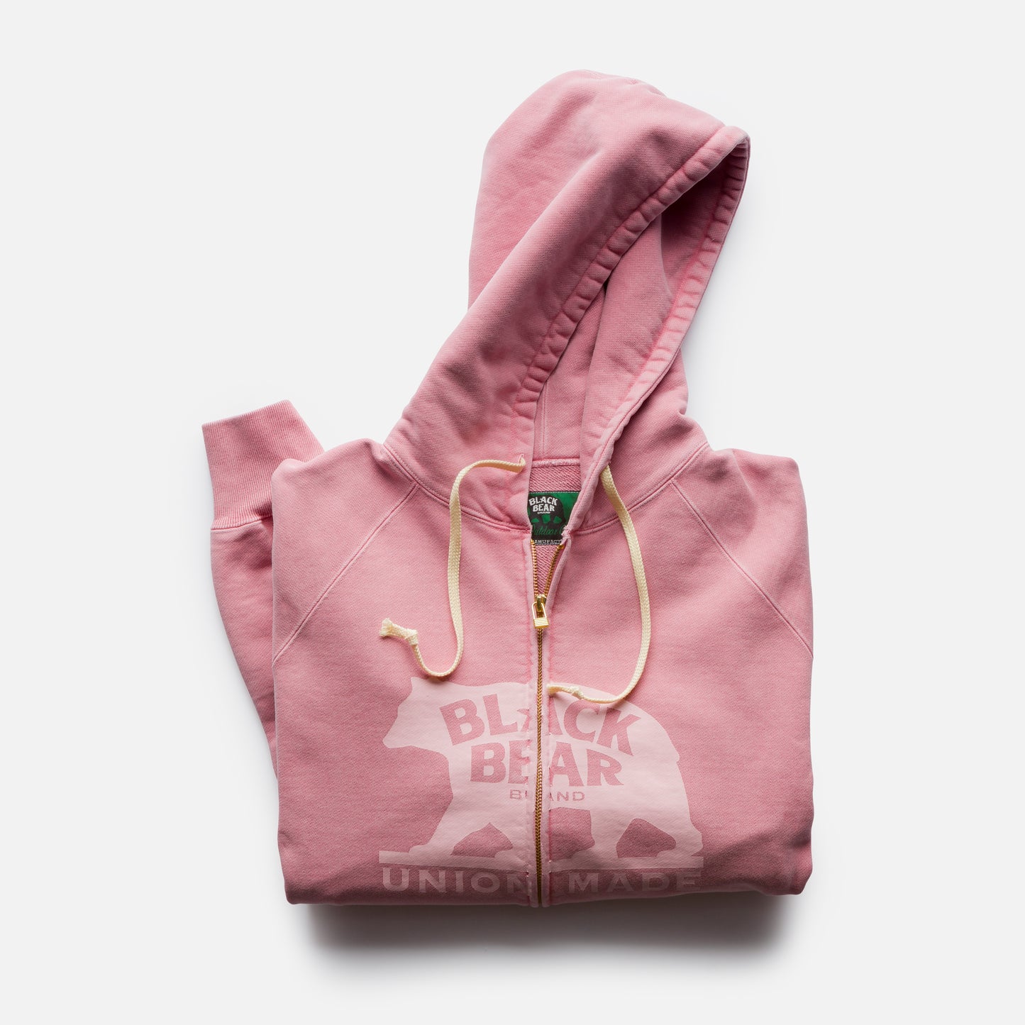 Black Bear Brand ZIP Hoody, Vintage Rose Garment Dyed - French Terry ZIP Hoody