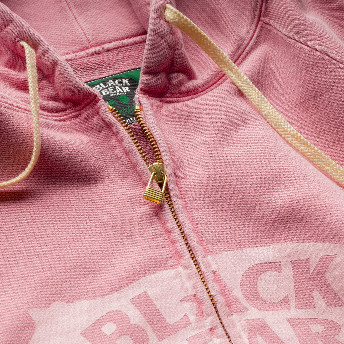 Black Bear Brand ZIP Hoody, Vintage Rose Garment Dyed - French Terry ZIP Hoody