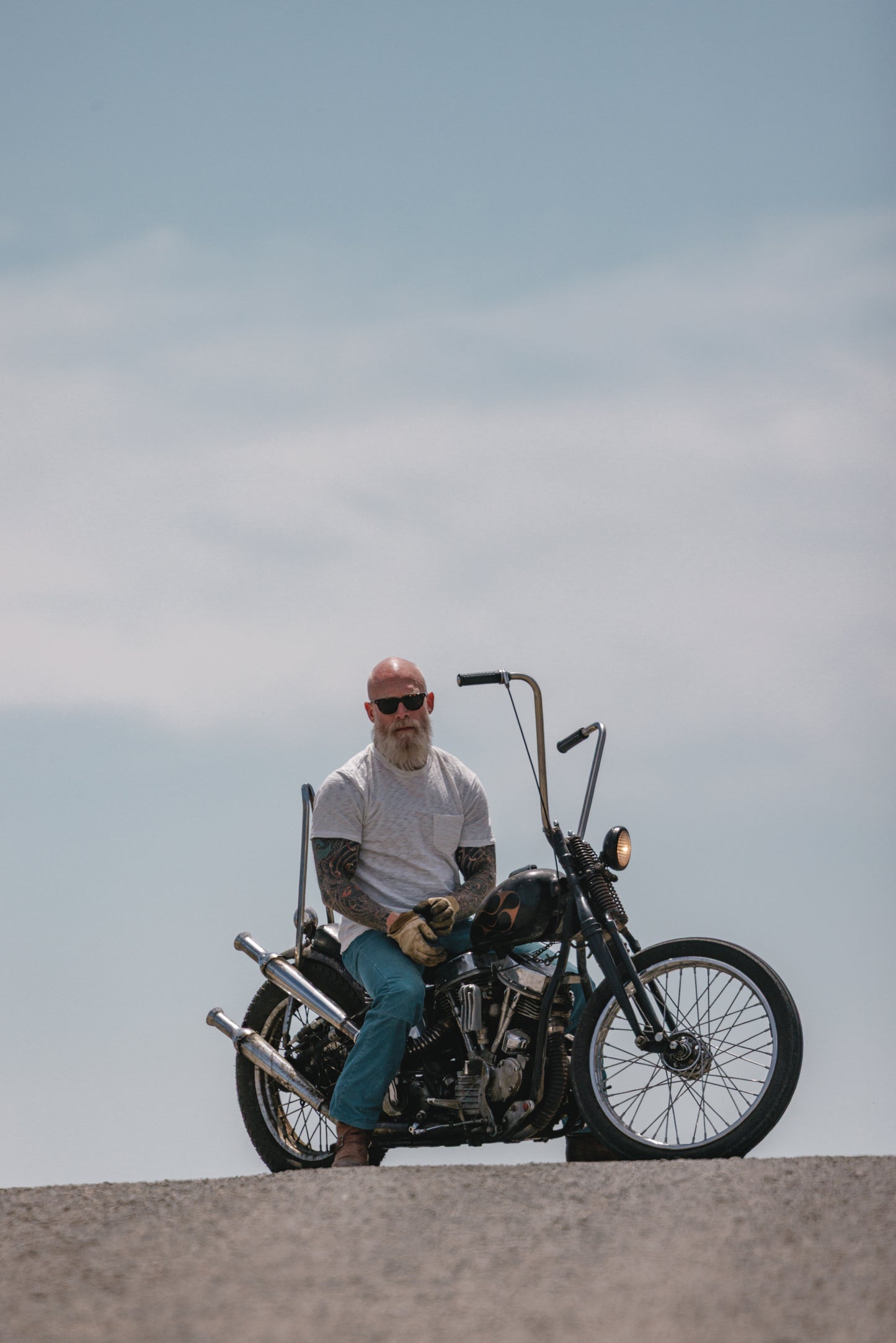 the Black Bear Brand Wフロントコーデュロイ OLD OCEAN Blue パンツ