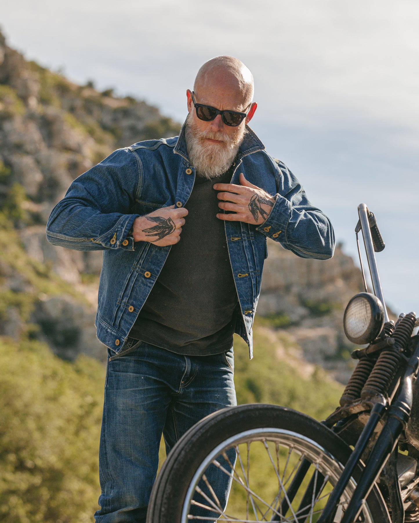 the Sun WASHED - Black Bear Brand ONE Jean Jacket (gen-2)