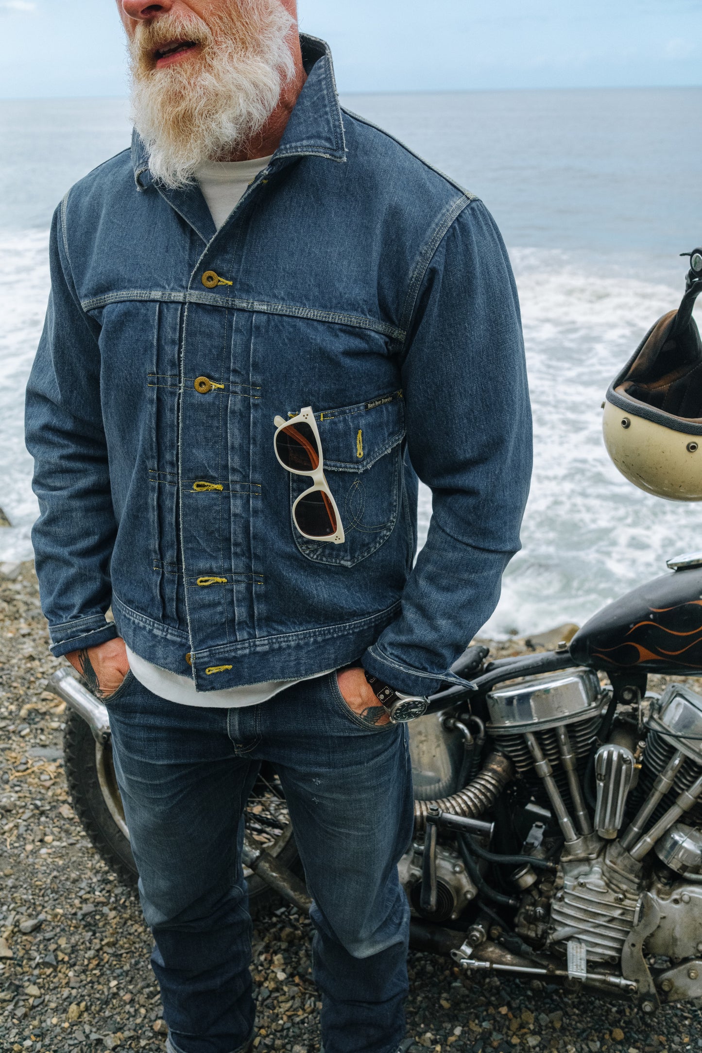 the Sun WASHED - Black Bear Brand ONE Jean Jacket (gen-2)