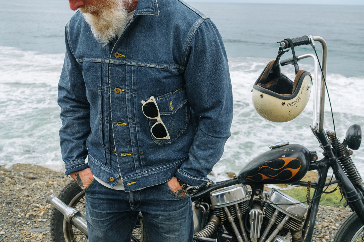 the Sun WASHED - Black Bear Brand ONE Jean Jacket (gen-2)