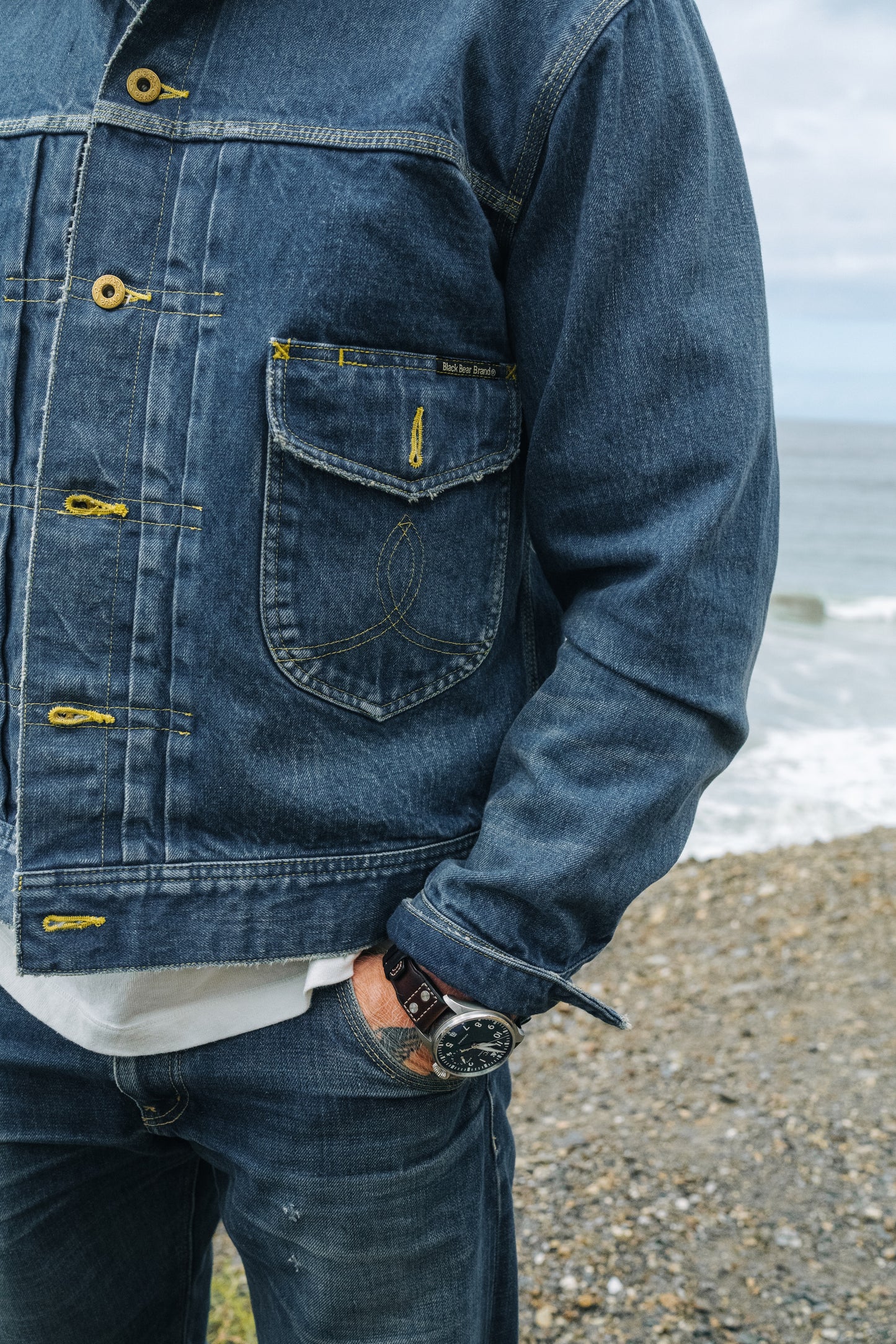 the Sun WASHED - Black Bear Brand ONE Jean Jacket (gen-2)