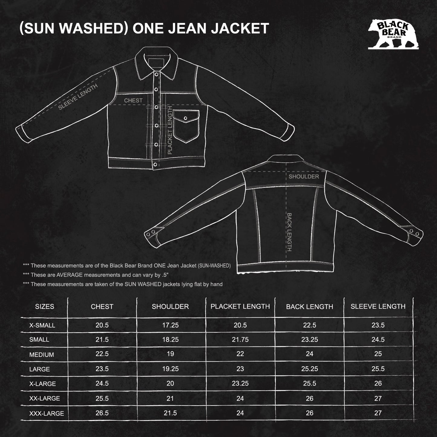 the Sun WASHED - Black Bear Brand ONE Jean Jacket (gen-2)