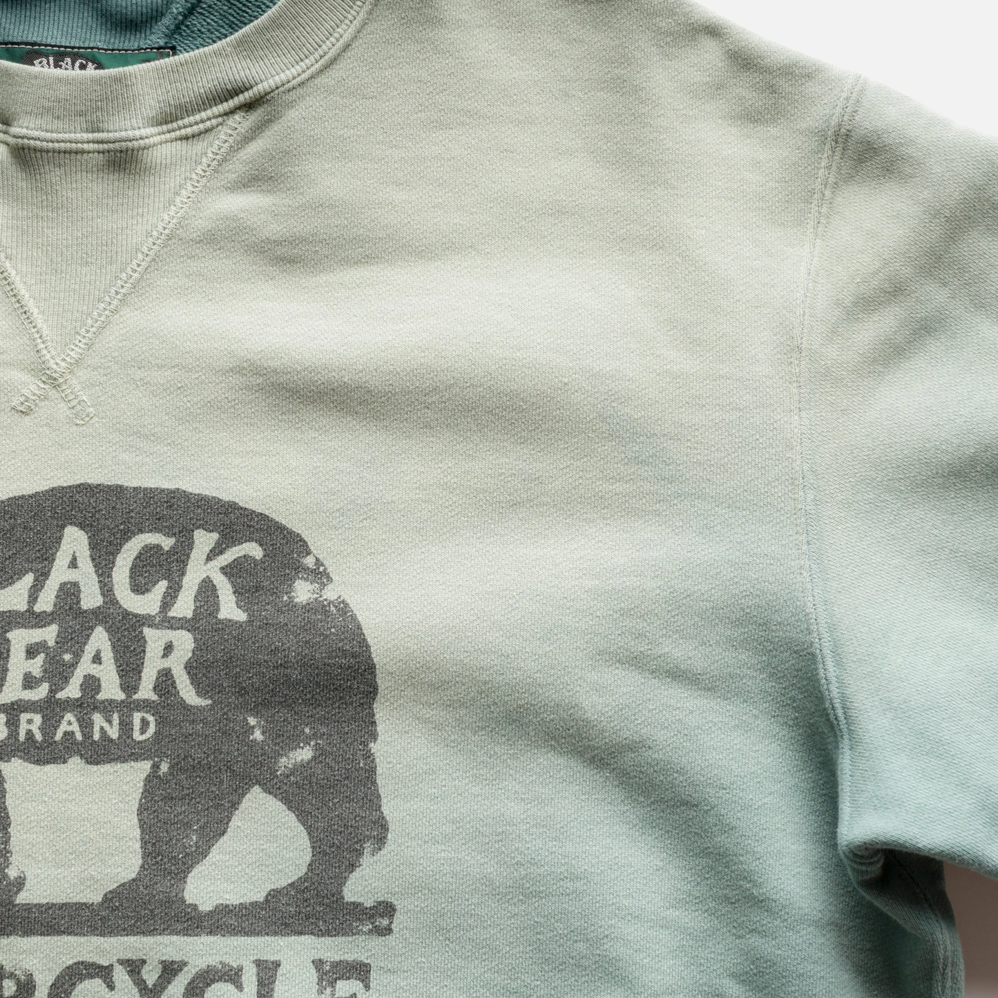 Black Bear Brand - FOREST GREEN CHOP SHOP Vintage Dyed French Terry Crew