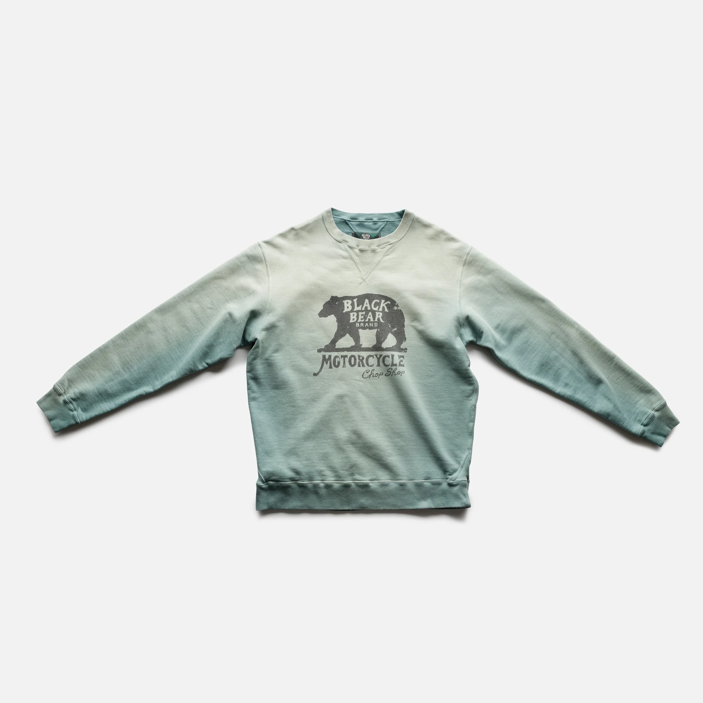 Black Bear Brand - FOREST GREEN CHOP SHOP Vintage Dyed French Terry Crew