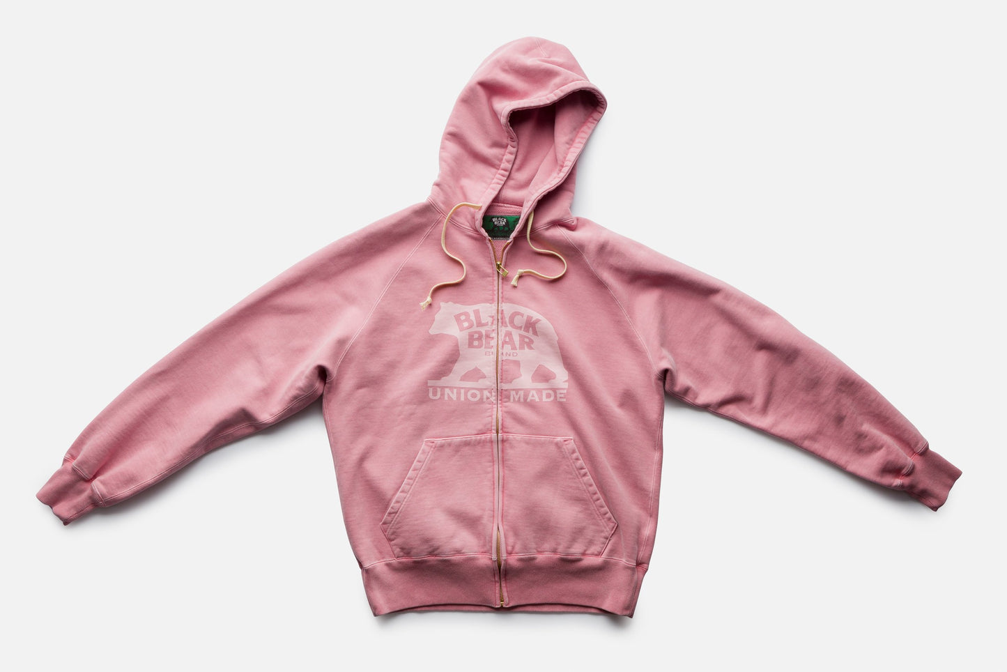 Black Bear Brand ZIP Hoody, Vintage Rose Garment Dyed - French Terry ZIP Hoody