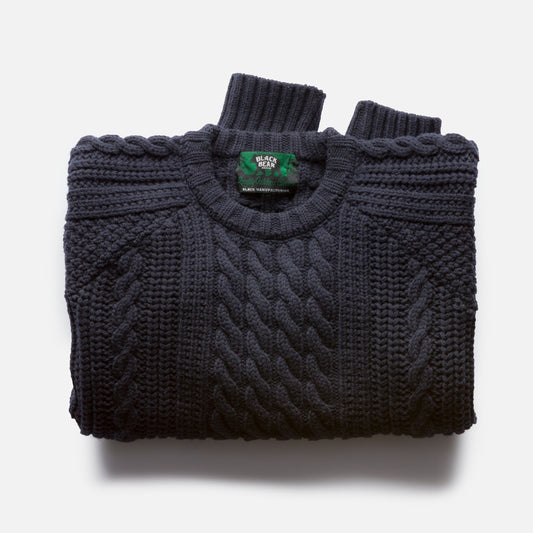 Black Bear Brand - Cable Knit "Fisherman" WOOL Sweater