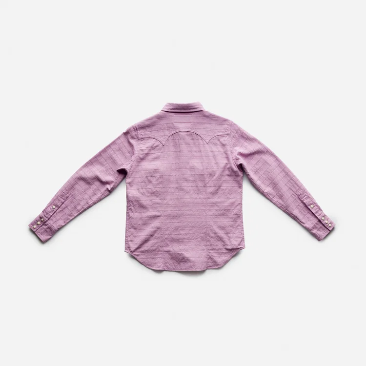 Black Bear Brand WOMAN - LAVENDER Embroidery... Western P-Snap Shirt