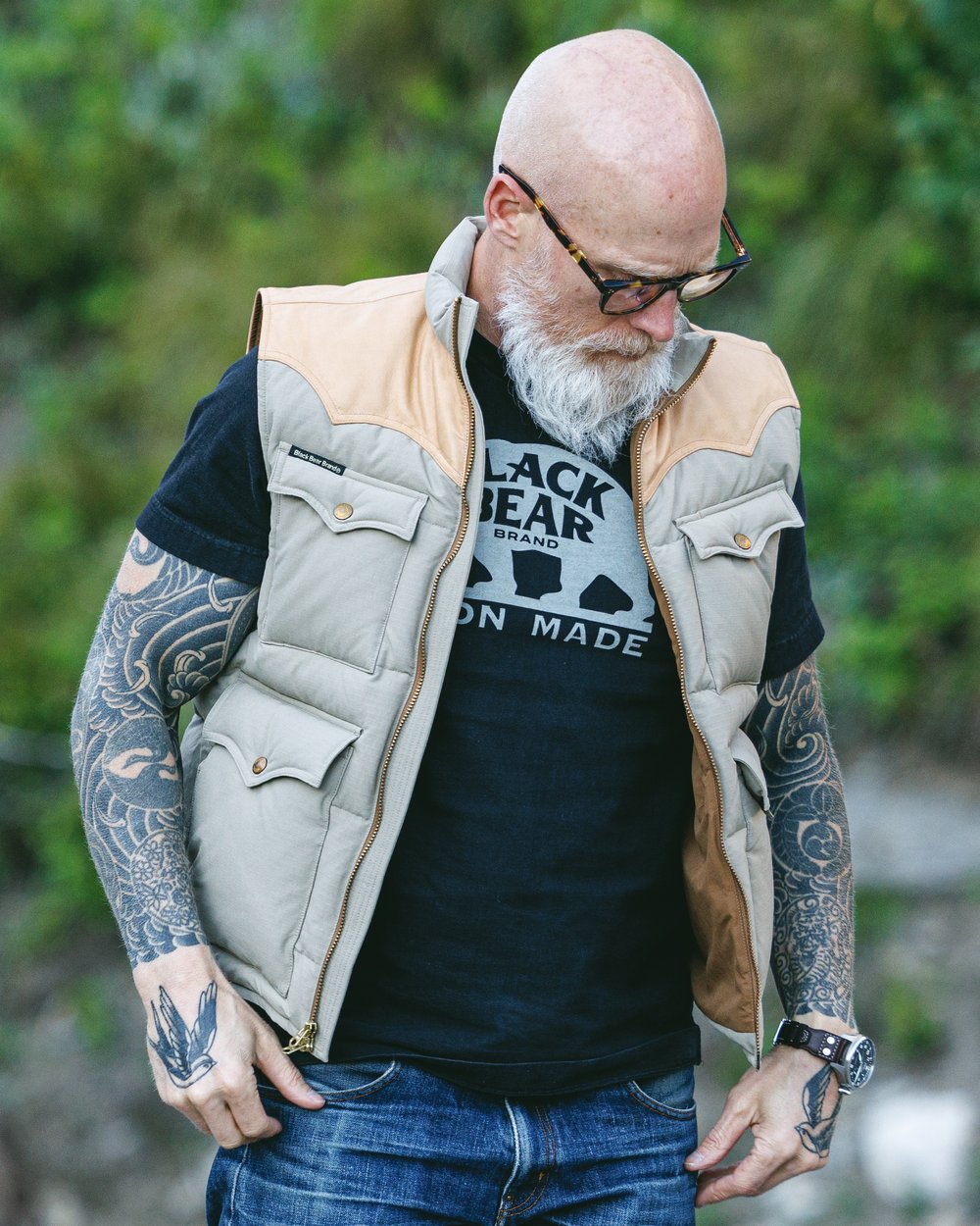 Black Bear Brand GOOSE DOWN Vest - Desert