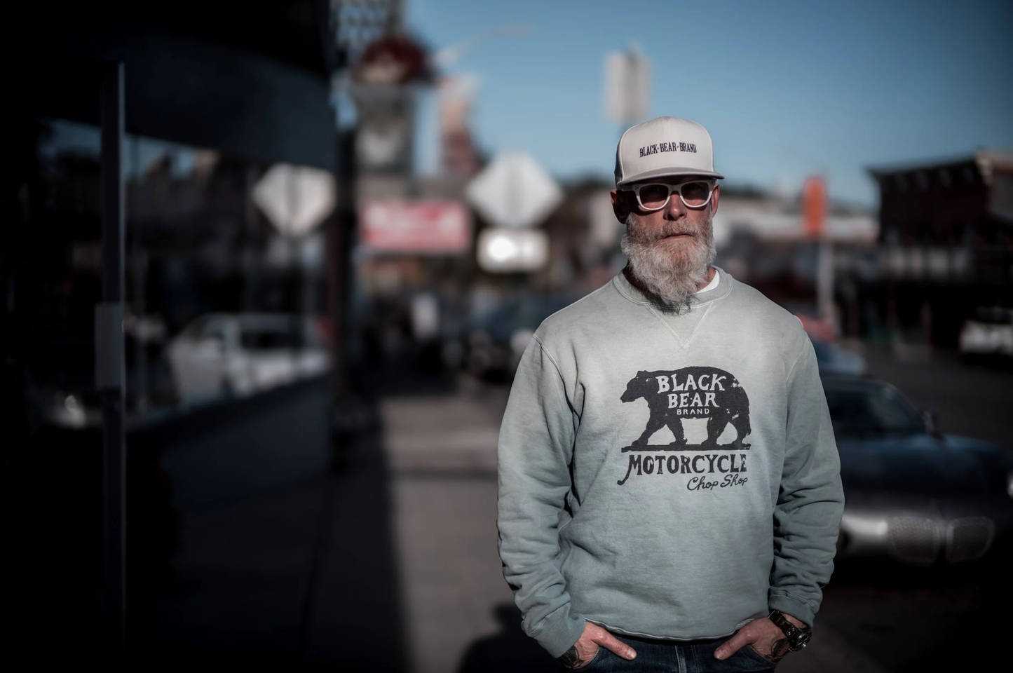 Black Bear Brand - FOREST GREEN CHOP SHOP Vintage Dyed French Terry Crew