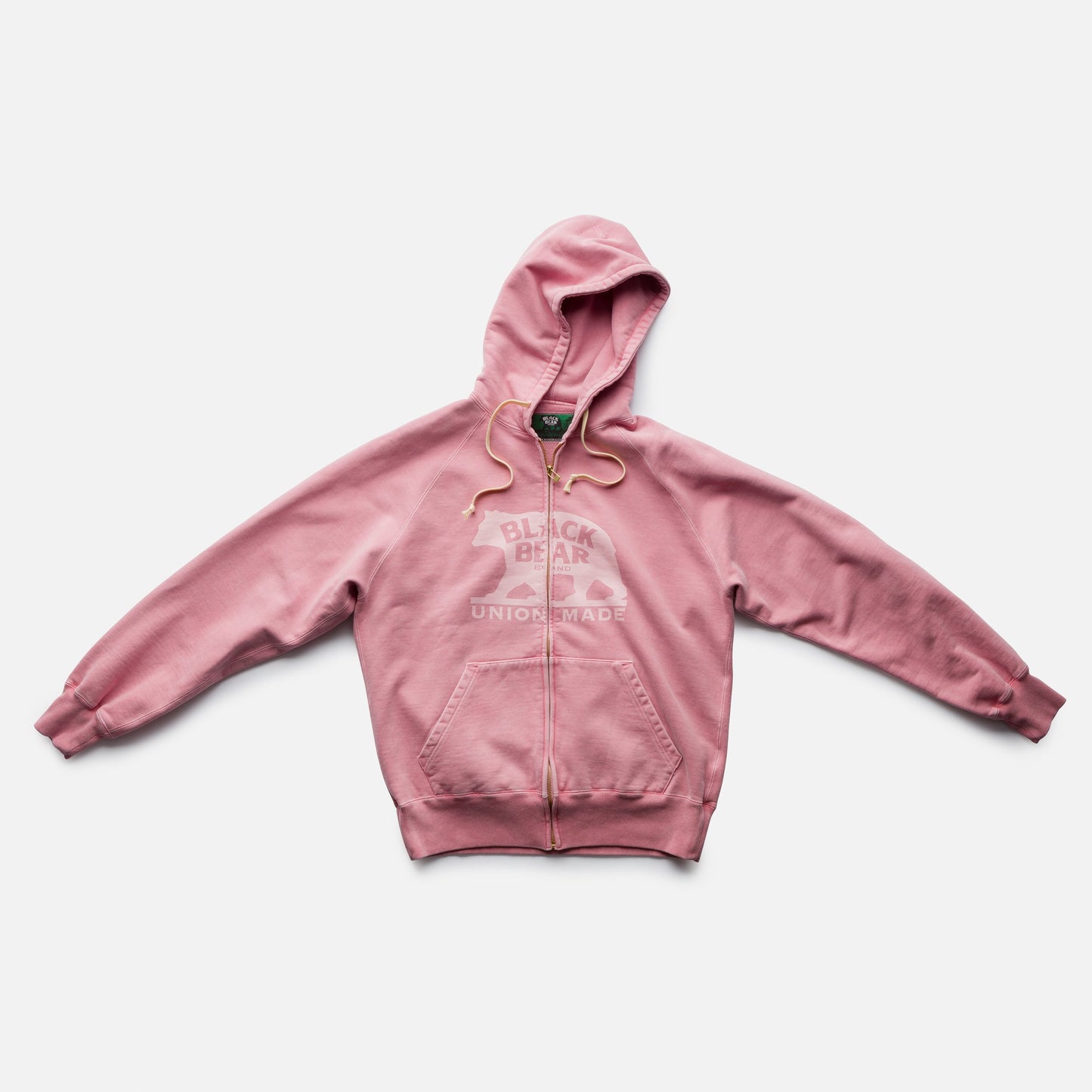 Black Bear Brand ZIP Hoody, Vintage Rose Garment Dyed - French Terry ZIP Hoody