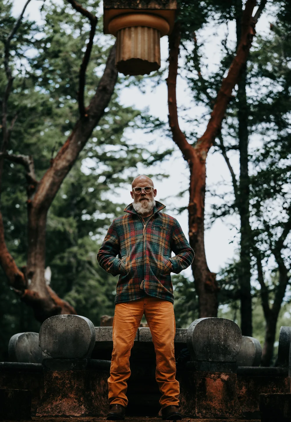 the Black Bear Brand Wフロントコーデュロイ BURNISHED ORANGE パンツ