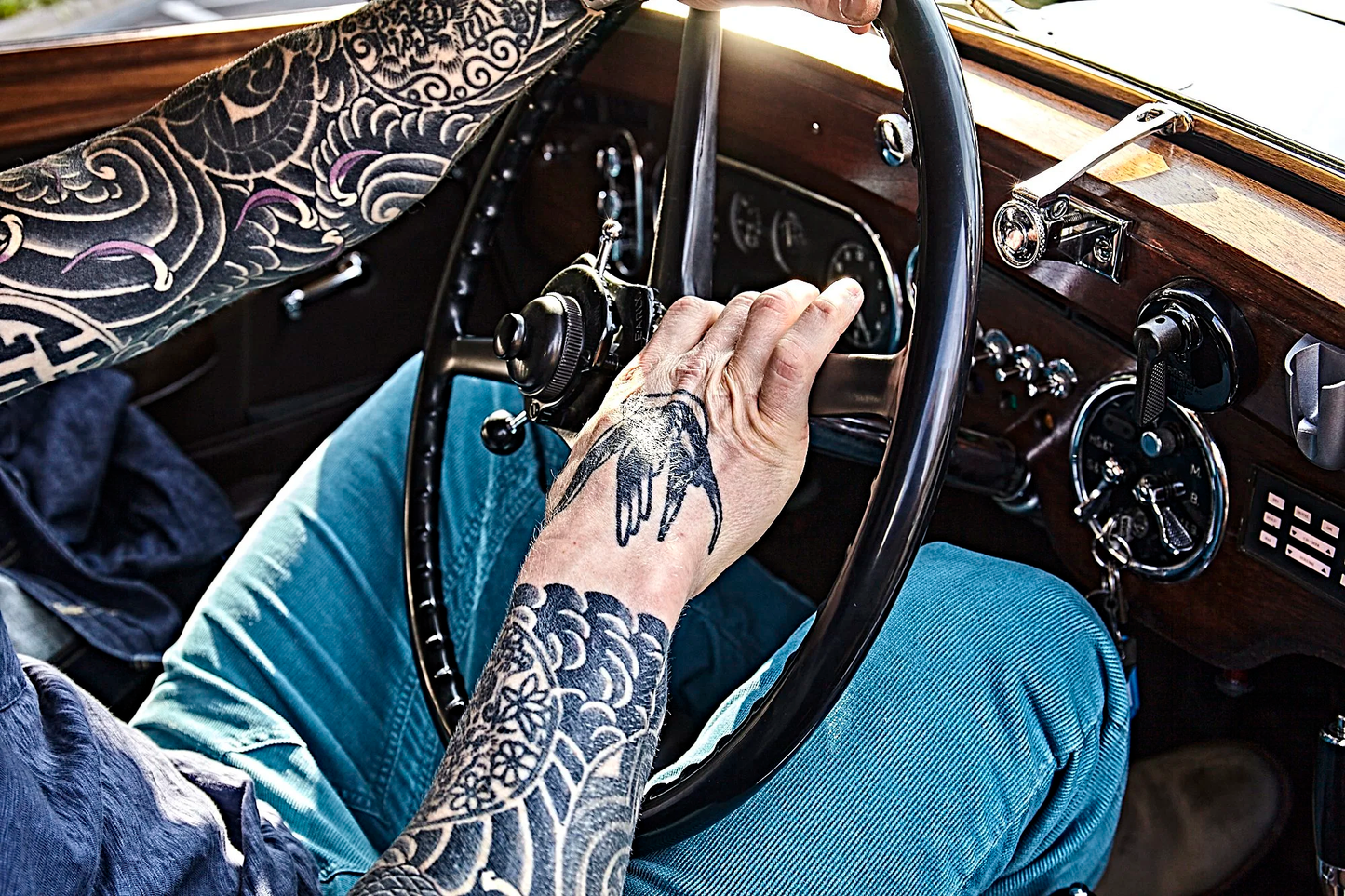 the Black Bear Brand Wフロントコーデュロイ OLD OCEAN Blue パンツ