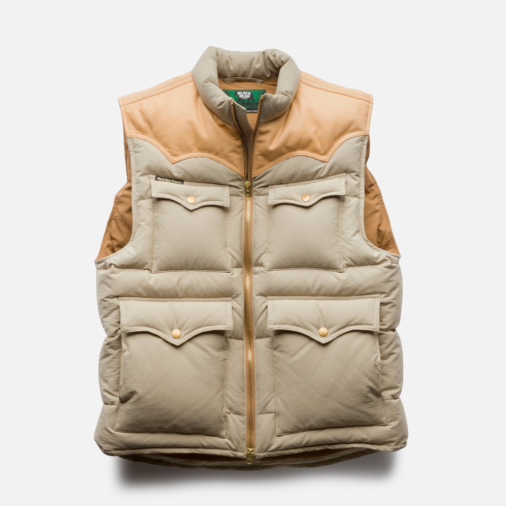 Black Bear Brand GOOSE DOWN Vest - Desert