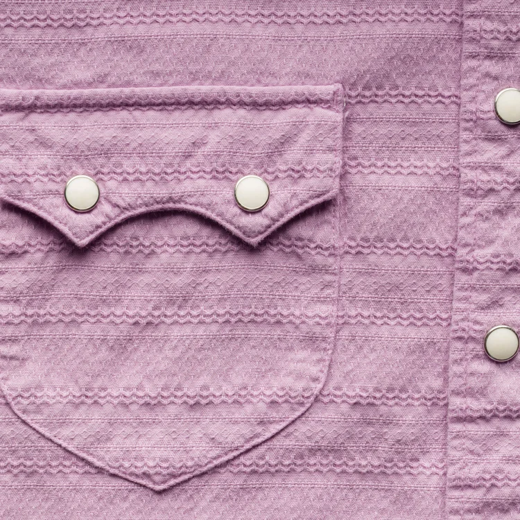 Black Bear Brand WOMAN - LAVENDER Embroidery... Western P-Snap Shirt