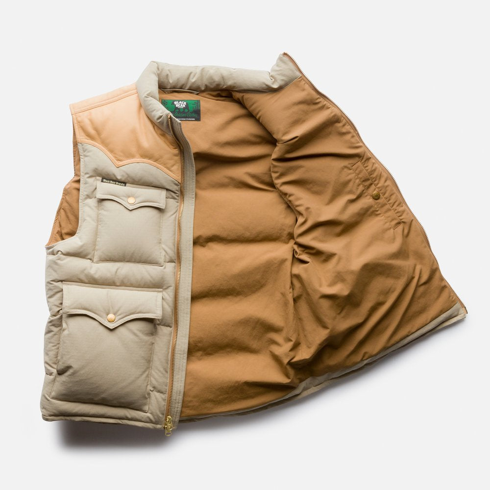 Black Bear Brand GOOSE DOWN Vest - Desert