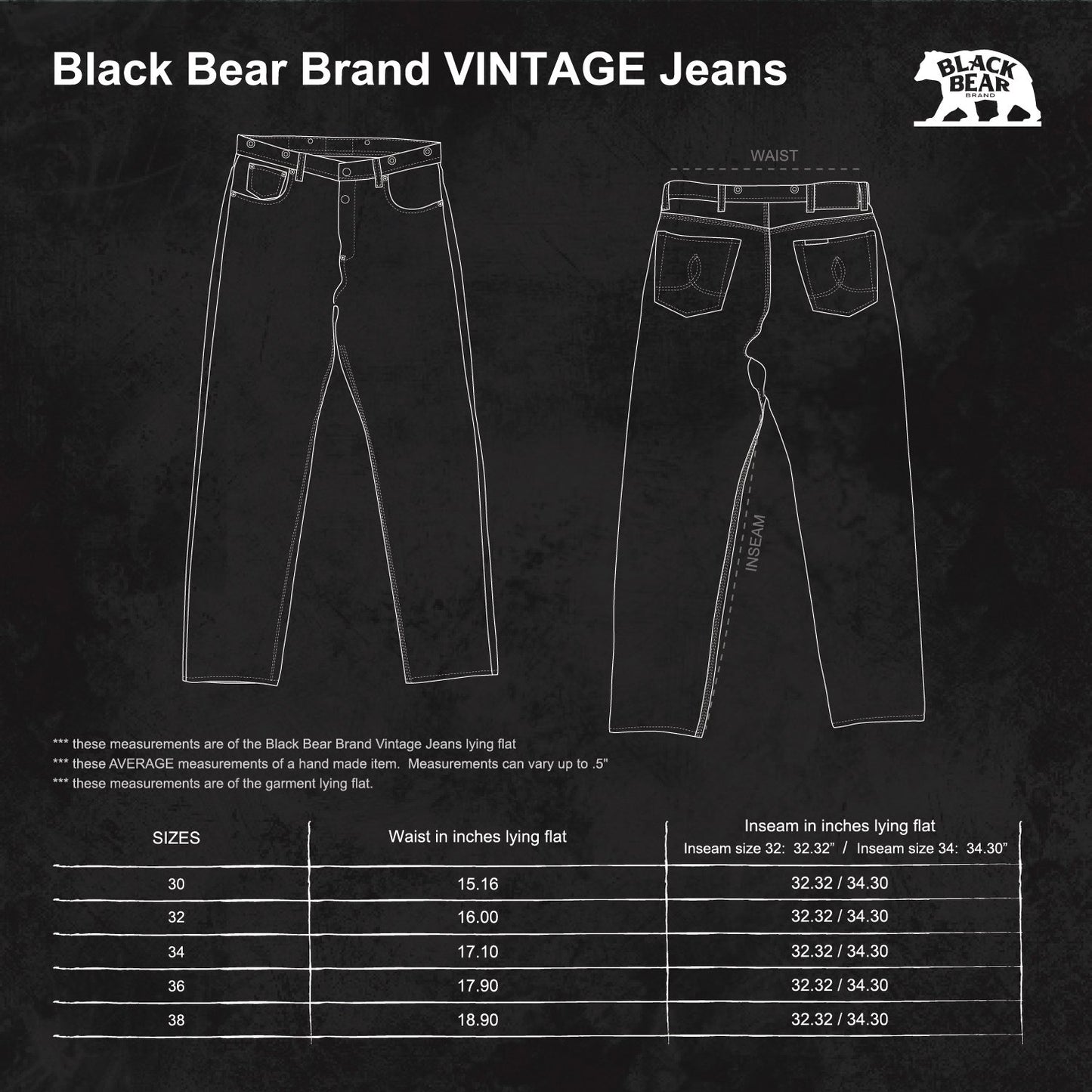Vintage BLACK BEAR BRAND - The Ultimate Jeans