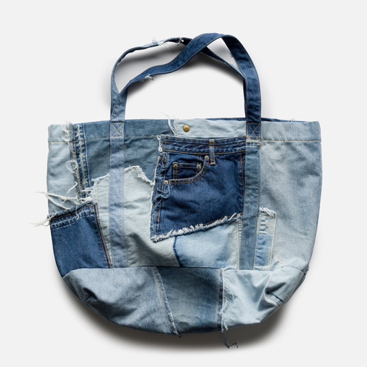Hand Made VINTAGE DENIM Patch/Work Tote