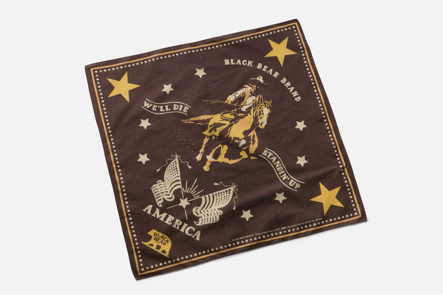 We'll Die Standin' Up - 立ったまま死ぬ・・ Print Cotton Bandana