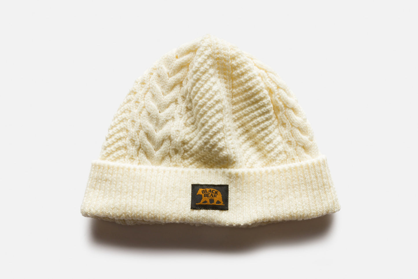 Black Bear Brand WOOL Cable Knit IVORY Watch Cap