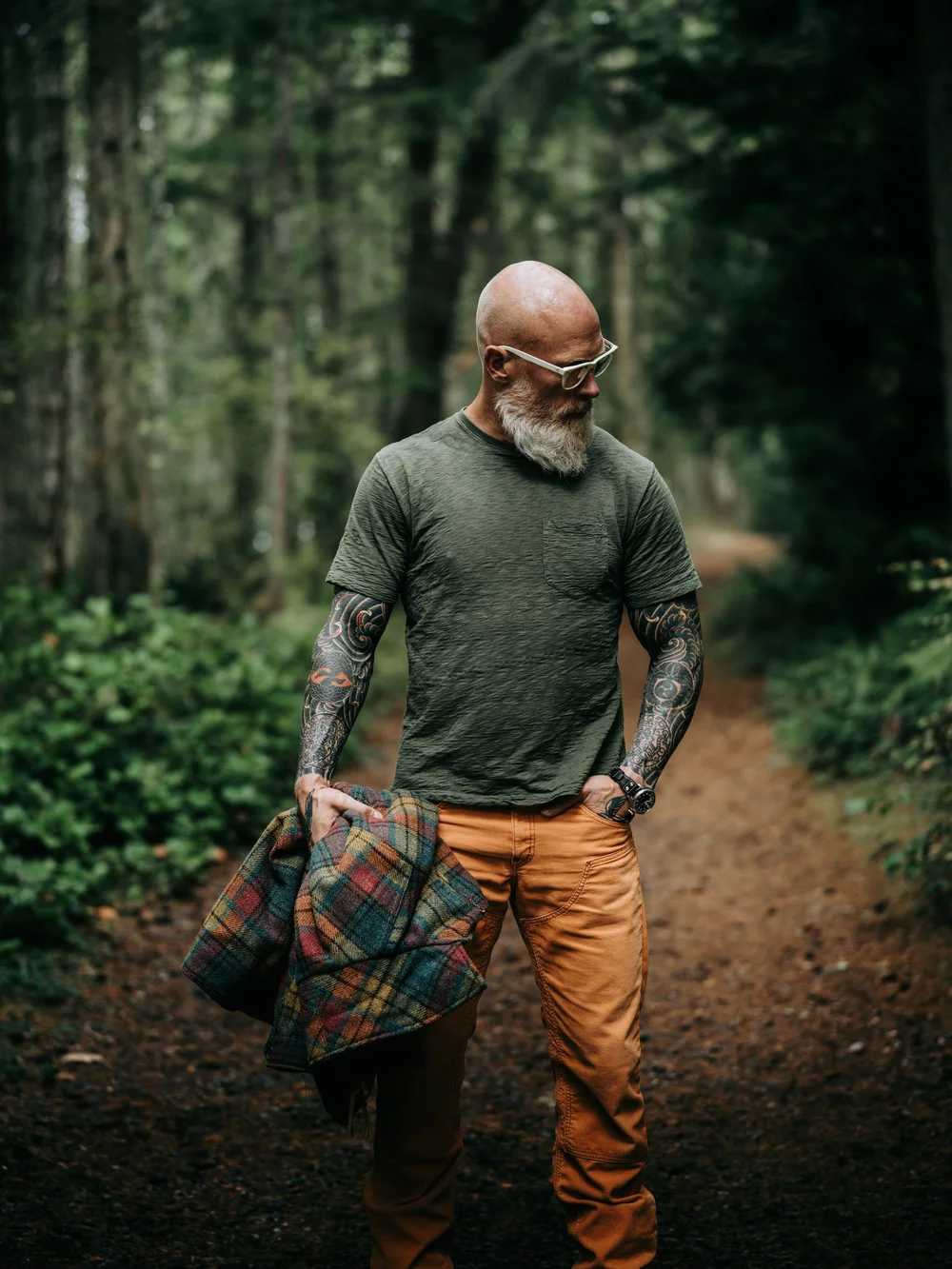 the Black Bear Brand Wフロントコーデュロイ BURNISHED ORANGE パンツ